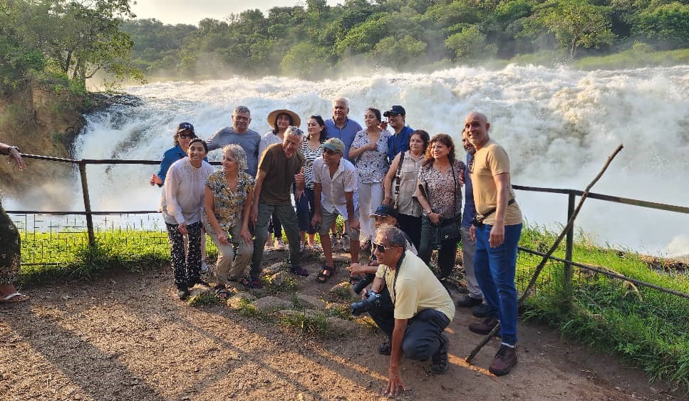 Visitors view the Top of the Magnificent Murchison Falls