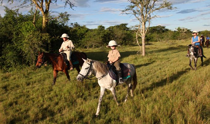 visitors engage in horse back riding at Lake Mburo National Park