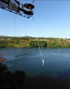 bungee jumping on River Nile in Jinja,Uganda